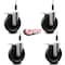 Service Caster 5'' Phenolic Swivel 7/8'' Expanding Stem Caster Set Total Lock Brake, 4PK SCC-EXTTL20S615-PHR-78-4 - alternate 4